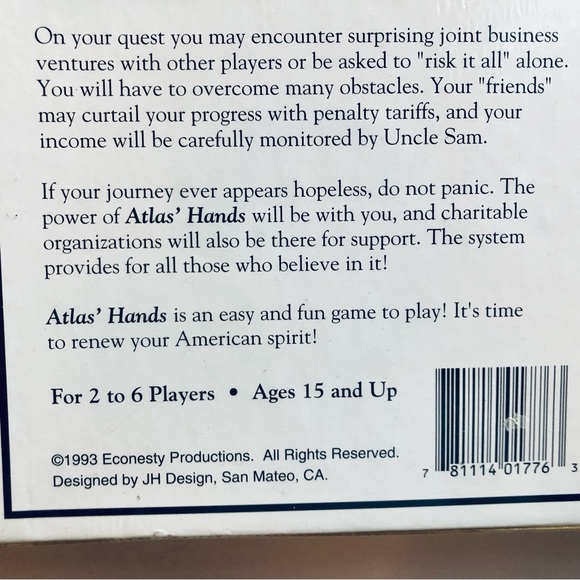 Vintage Atlas’ Hands Board Game, New, Sealed (Shrink wrap - perfect as possible) - Picture 6 of 14